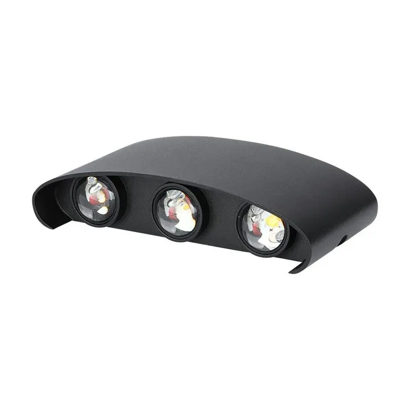 Oprawa Ścienna Góra Dół V-TAC 6W LED IP54 VT-846 3000K 630LM - Czarna