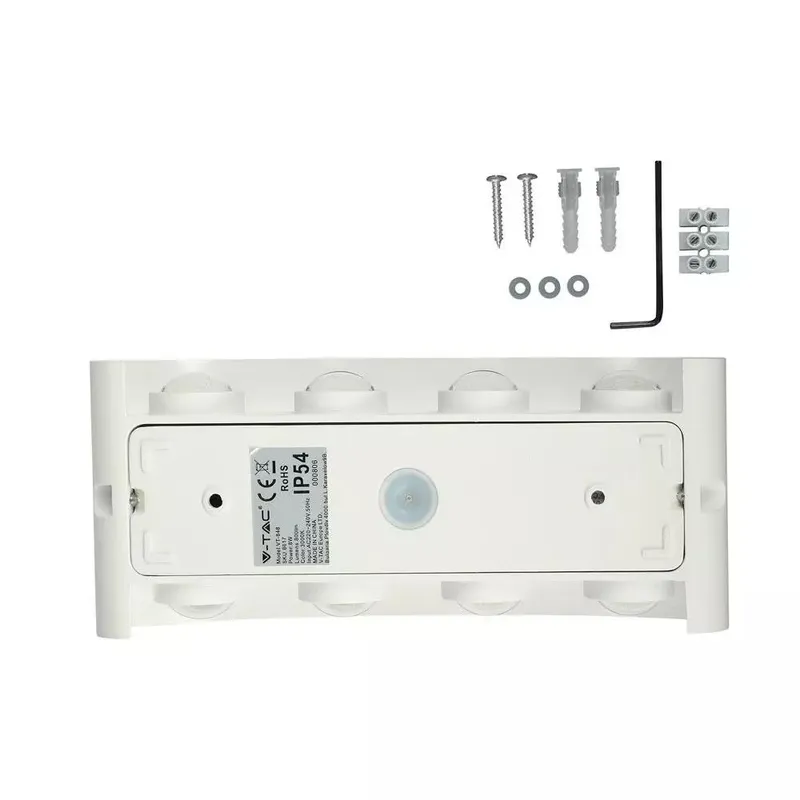 Oprawa Ścienna Góra Dół V-TAC 8W LED IP54 VT-848 3000K 870LM - Biała