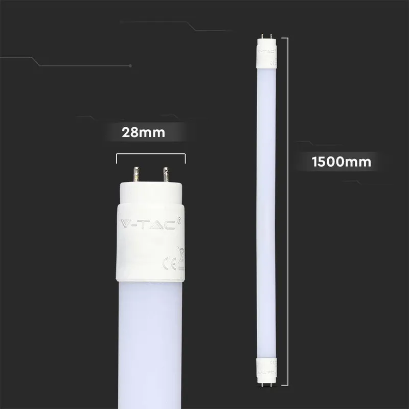 Tuba Świetlówka LED T8 V-TAC SAMSUNG CHIP 150cm 24W G13 Nano Plastic 120LM/W VT-152 4000K 3000LM 5 Lat Gwarancji