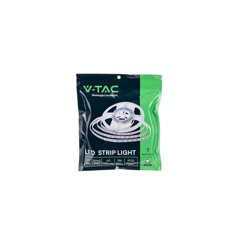 Taśma LED V-TAC 12V SMD5050 300LED IP20 7W/M VT-5050 IP20 RGB