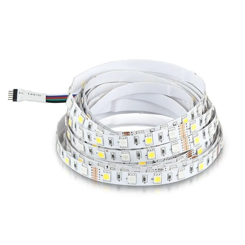 Taśma LED V-TAC 12V SMD5050 300LED Rgbw IP20 8W/M VT-5050 60-IP20-8 3000K+RGB 357LM