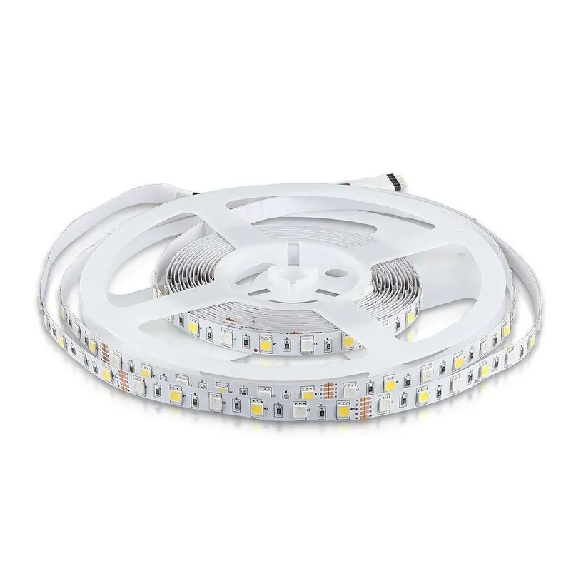Taśma LED V-TAC 12V SMD5050 300LED Rgbw IP20 8W/M VT-5050 60-IP20-8 3000K+RGB 357LM