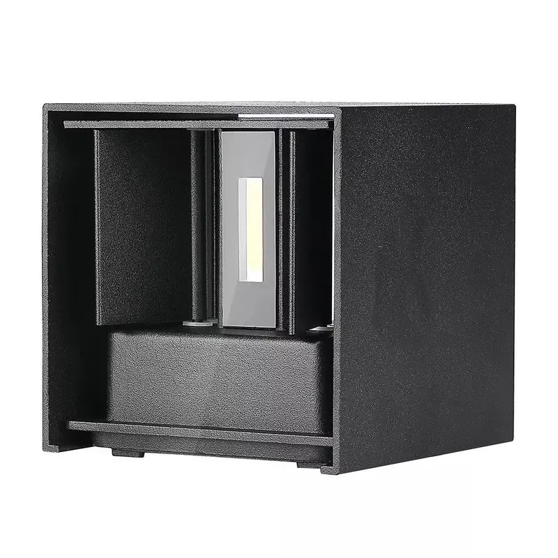 Oprawa Ścienna V-TAC 5W Kinkiet Góra Dół Regulowana Kwadrat IP65 BRIDGELUX VT-759-B 4000K 700LM - Czarny