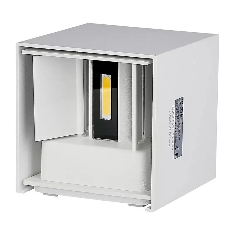 Oprawa Ścienna V-TAC 11W LED Góra Dół Regulowana Chip BRIDGELUX Kwadrat IP65 VT-759-12-W 4000K 1360LM - Biały