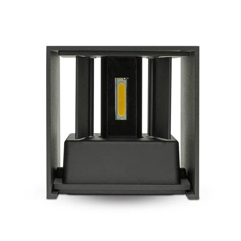 Oprawa Ścienna V-TAC 11W LED Góra Dół Regulowana Chip BRIDGELUX Kwadrat IP65 VT-759-12-B 4000K 1360LM - Czarny