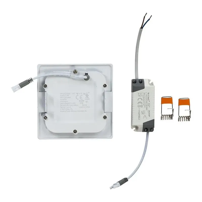 Panel LED V-TAC Premium Downlight 6W Kwadrat 120x120 VT-607 6400K 490LM