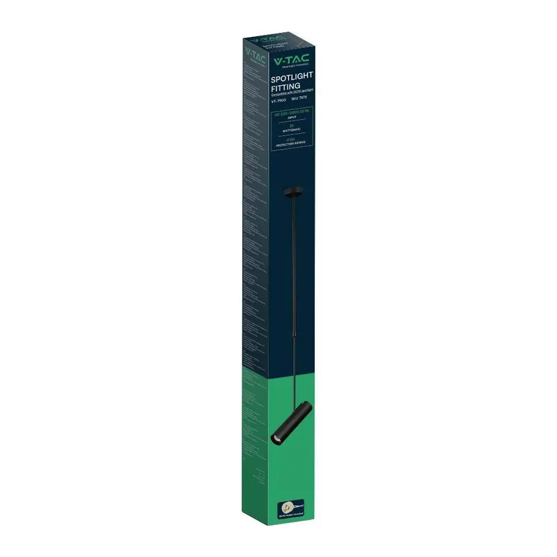 Oprawa Sufitowa V-TAC GU10 Regulowana 830-1170MM VT-7900 3 Lata Gwarancji - Czarna