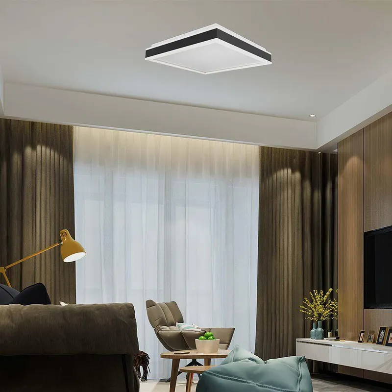 Oprawa Sufitowa Plafoniera V-TAC 38W LED Triac 3w1 Kwadrat 40x40cm VT-7757-B 4000K 4000LM - Czarny