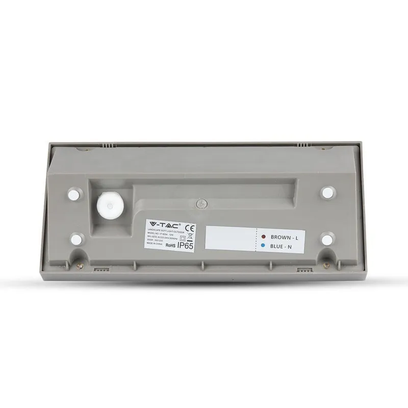 Oprawa Ścienna V-TAC 12W LED Ukośna IP65 VT-8054 4000K 1250LM - Szara