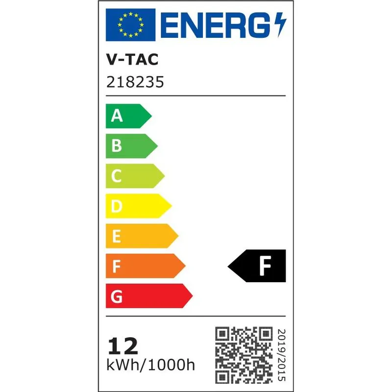 Oprawa Ścienna V-TAC 12W LED Ukośna IP65 VT-8054 6400K 1250LM - Szara