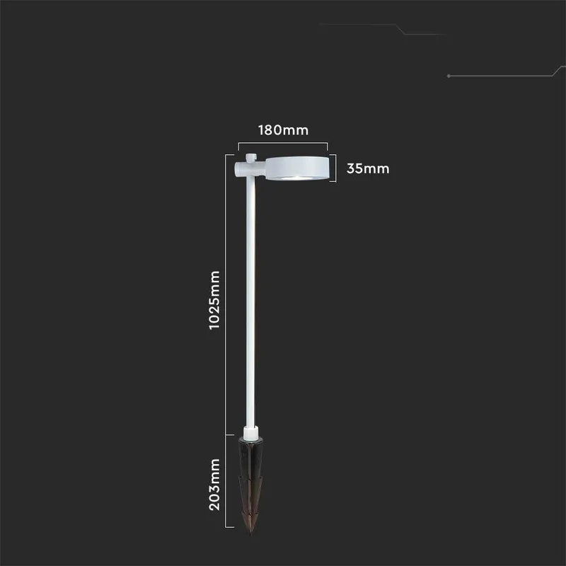 Oprawa Ogrodowa Słupek LED V-TAC 2-FUNKCJE 6W IP65 100cm VT-11107-W 4000K 620LM - Biała