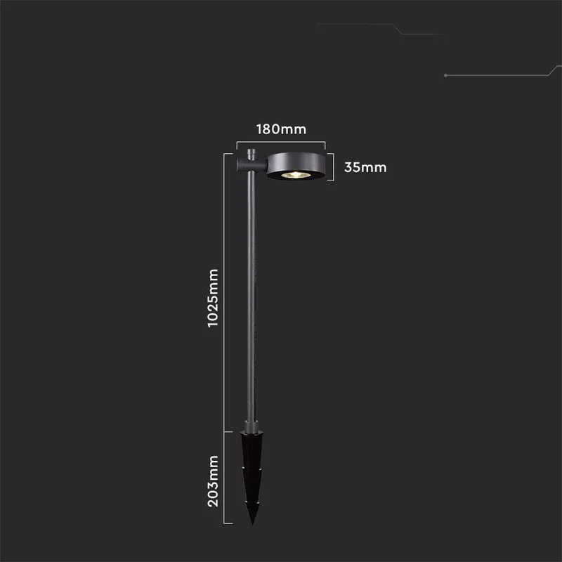 Oprawa Ogrodowa Słupek LED V-TAC 2-FUNKCJE 6W IP65 100cm VT-11107-B 4000K 620LM - Czarna