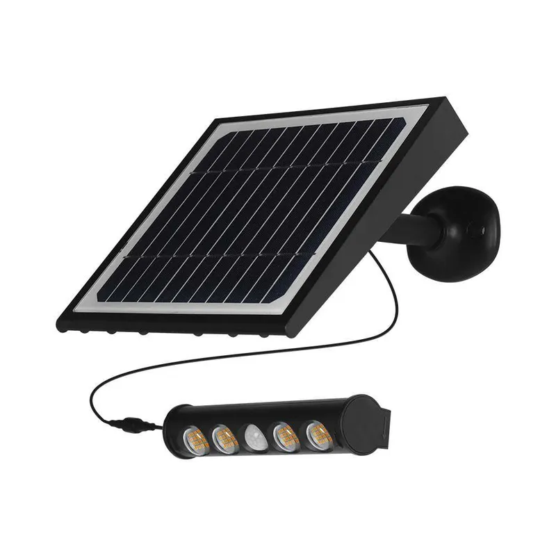 Projektor Solarny 8W LED 8w1 Czujnik Ruchu IP65 V-TAC VT-11108 3000K 950LM - Czarny