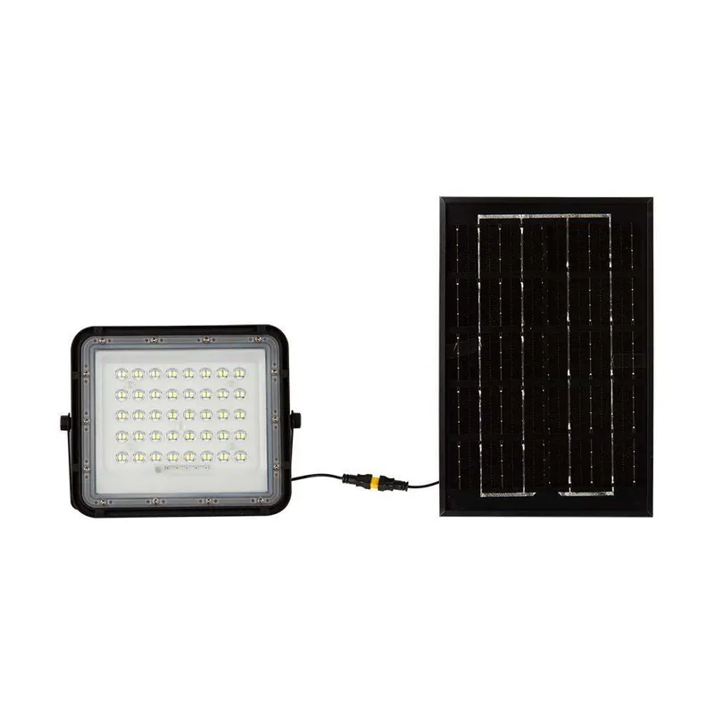 Naświetlacz LED Solarny V-TAC 6W Pilot Auto Timer IP65 VT-40W 4000K 400LM - Czarny