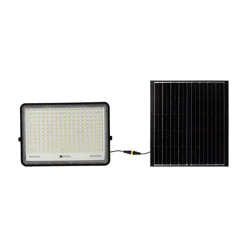 Naświetlacz LED Solarny V-TAC 30W Pilot Auto Timer IP65 VT-240W 6400K 2600LM - Czarny