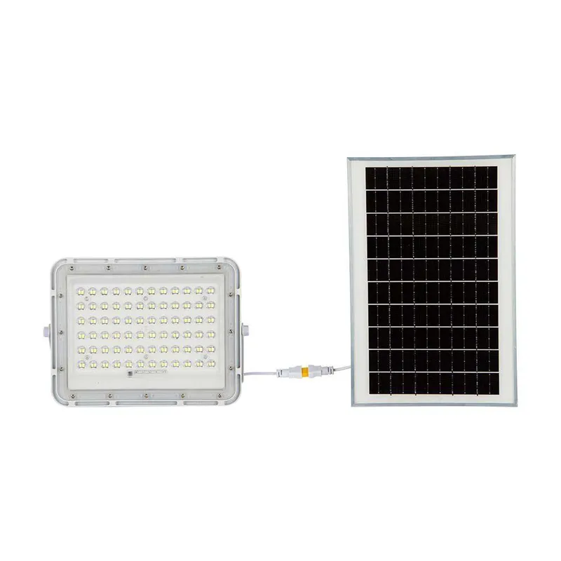 Naświetlacz LED Solarny V-TAC 15W Pilot Auto Timer IP65 VT-120W-W 4000K 1200LM - Biały