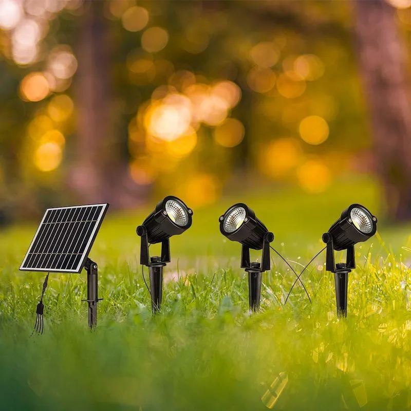 Oprawa Gruntowa Ogrodowa Wbijana LED V-TAC Solarna Zestaw 3x1.2W IP65 VT-11032 3000K 50LM 3 Lata Gwarancji