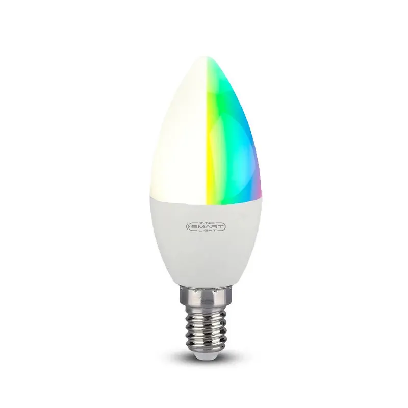 Żarówka LED Smart WI-FI V-TAC 4.8W E14 Świeczka Tuya Alexa Google Home VT-5114-N RGB+2700K-6400K 450LM