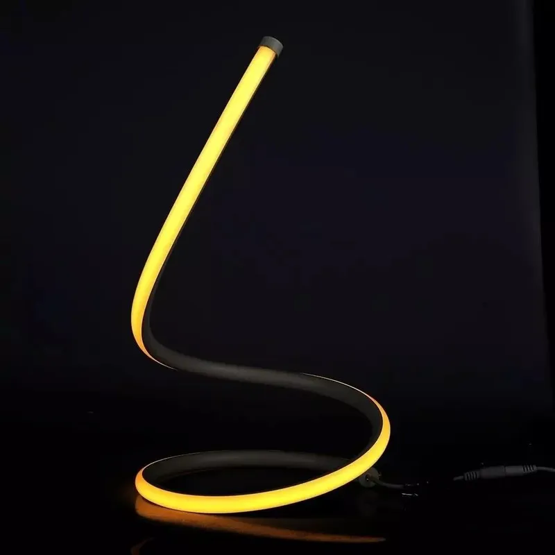 Lampka Stołowa Nocna LED V-TAC Gięty Profil 20W 35cm VT-7312-B-N 3000K 1840LM 3 Lata Gwarancji - Czarny