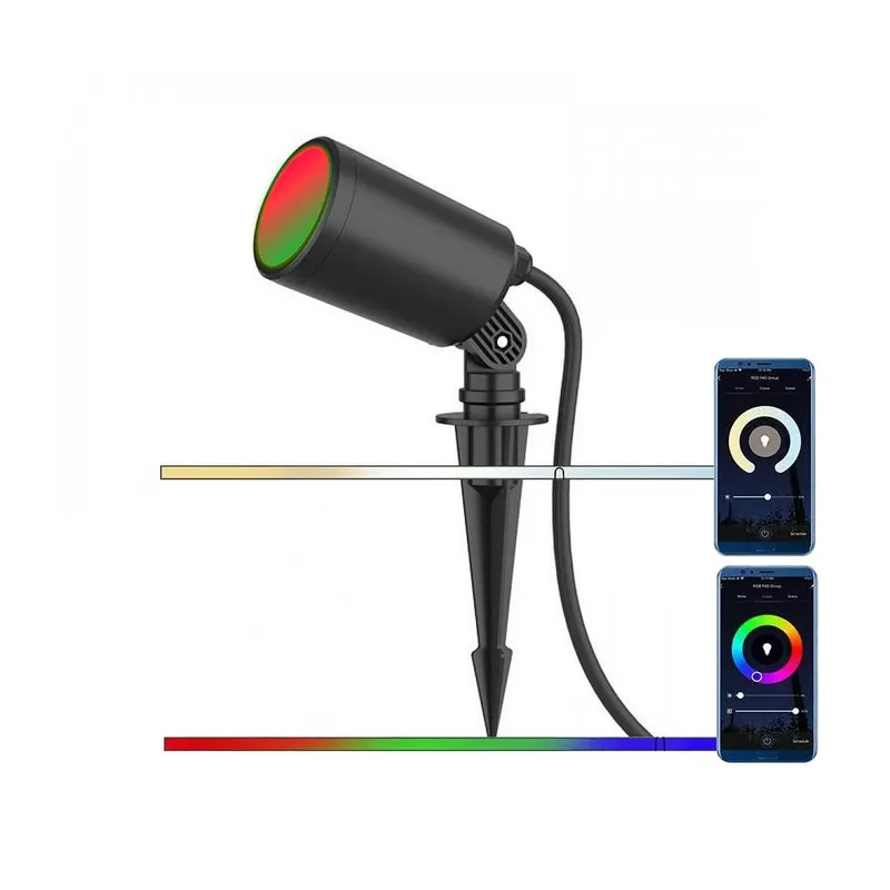 Oprawa Gruntowa Ogrodowa Wbijana LED Smart WI-FI V-TAC 3x7W Amazon Alexa Google Home VT-5168 RGB+3000K-6500K 520LM