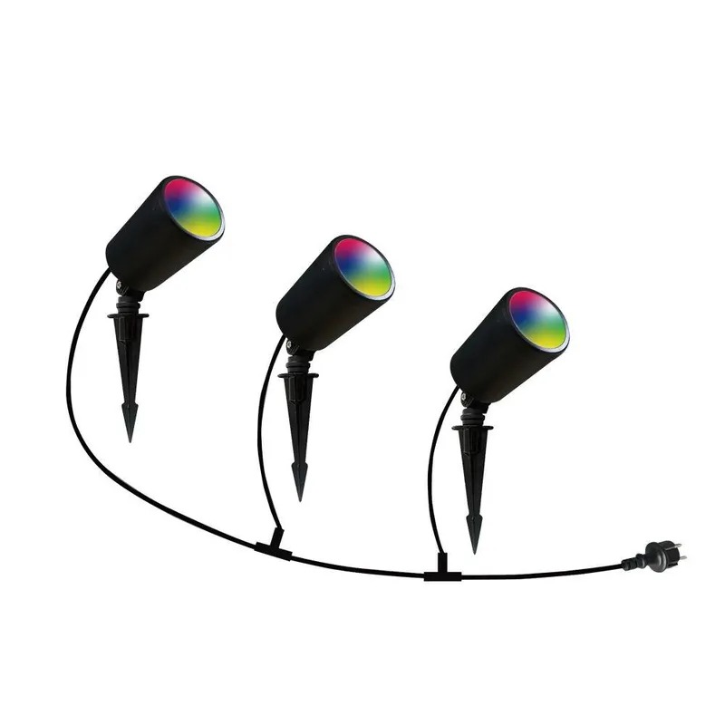 Oprawa Gruntowa Ogrodowa Wbijana LED Smart WI-FI V-TAC 3x7W Amazon Alexa Google Home VT-5168 RGB+3000K-6500K 520LM