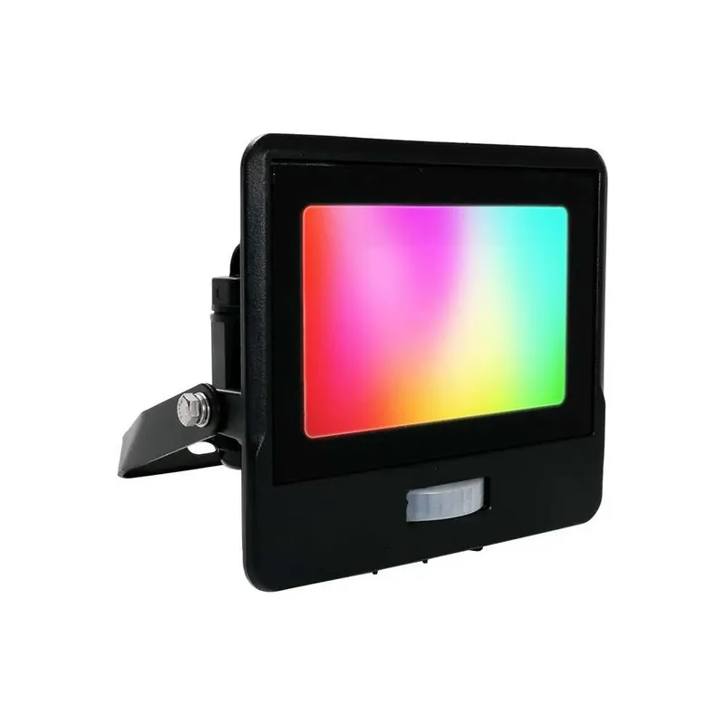 Naświetlacz LED WI-FI V-TAC 20W Czujnik Ruchu Z Mufą Smart Amazon Alexa Google Home VT-5192S RGB+3000K-6500K 1500LM - Czarny