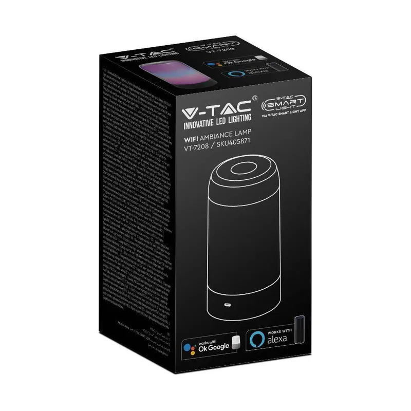 Oprawa Lampka Nocna LED V-TAC 8W Smart Life Tuya Alexa Google Home VT-7208
