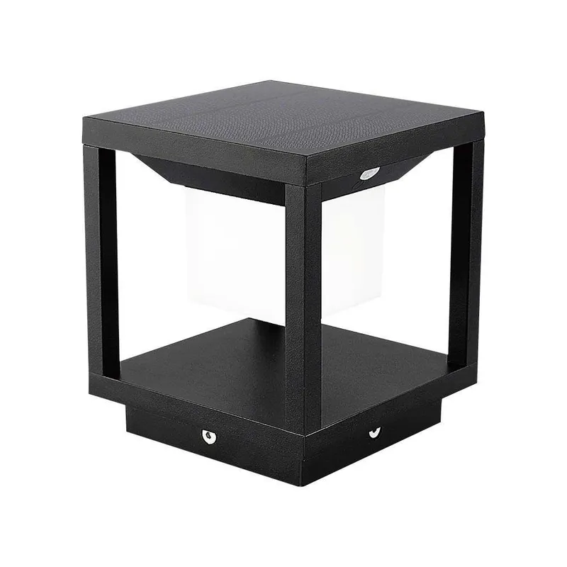 Słupek Ogrodowy Solarny V-TAC 2W LED Czujnik Ruchu IP65 VT-11022 3000K 90LM 3 Lata Gwarancji - Czarny