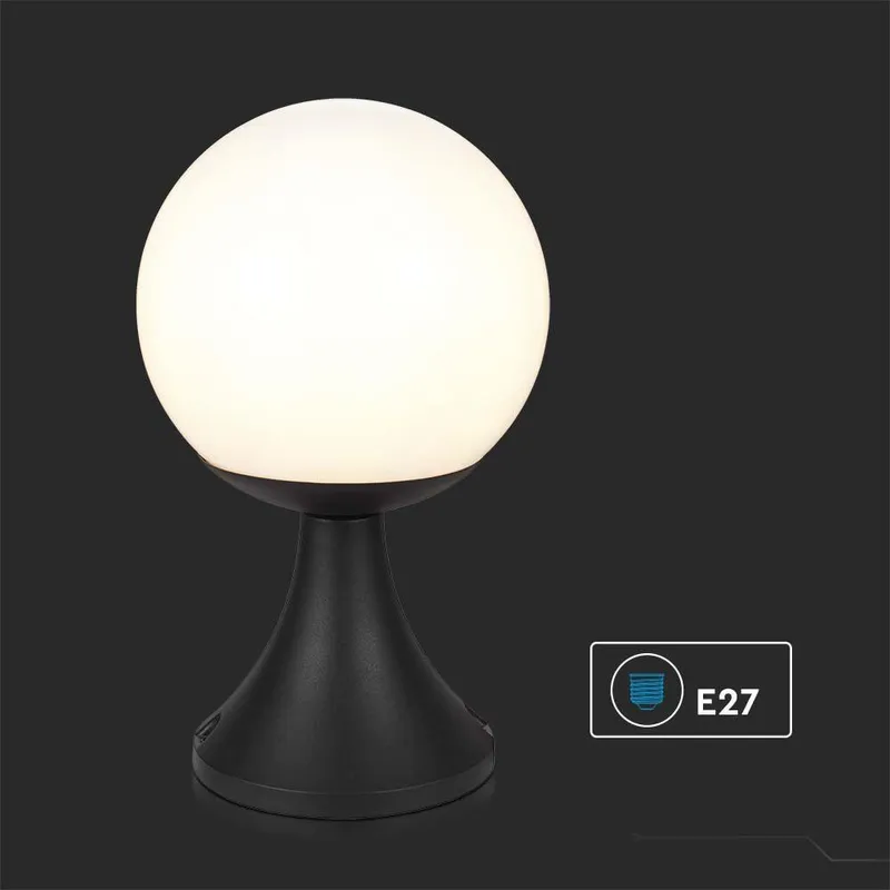 Oprawa Ogrodowa Kula V-TAC E27 Słupek 33cm Czarny MAT VT-1230 3 Lata Gwarancji