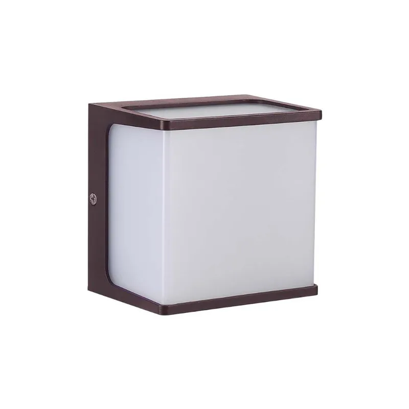 Oprawa Ścienna Ogrodowa V-TAC 8W LED IP65 120x120 VT-708 3000K 750LM - Brązowa