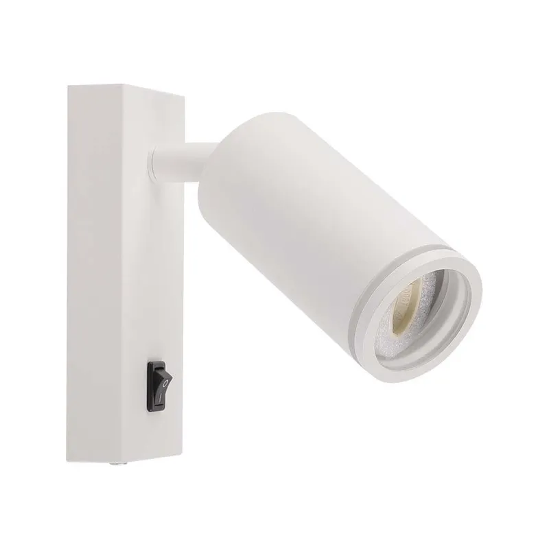 Kinkiet Ścienny V-TAC GU10 Aluminium Z Włącznikiem VT-429 3 Lata Gwarancji - Biały