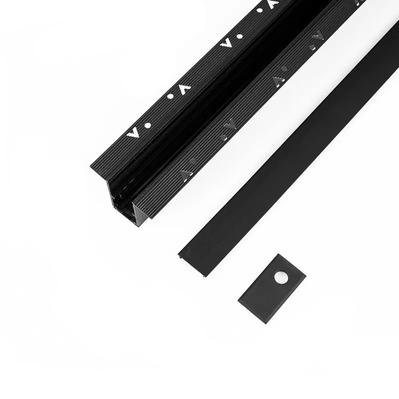 Szyna Podtynkowa Szynoprzewód Smart 48V V-TAC 100cm Aluminiowa (W Komplecie Maskownica I Zaślepki) - Czarna