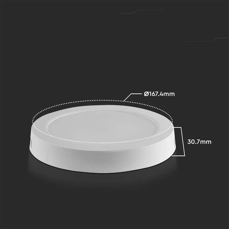 Panel LED V-TAC Natynkowy Premium Downlight 12W Okrągły FI170 VT-60012 3000K 1200LM