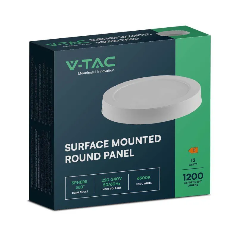 Panel LED V-TAC Natynkowy Premium Downlight 12W Okrągły FI170 VT-60012 3000K 1200LM