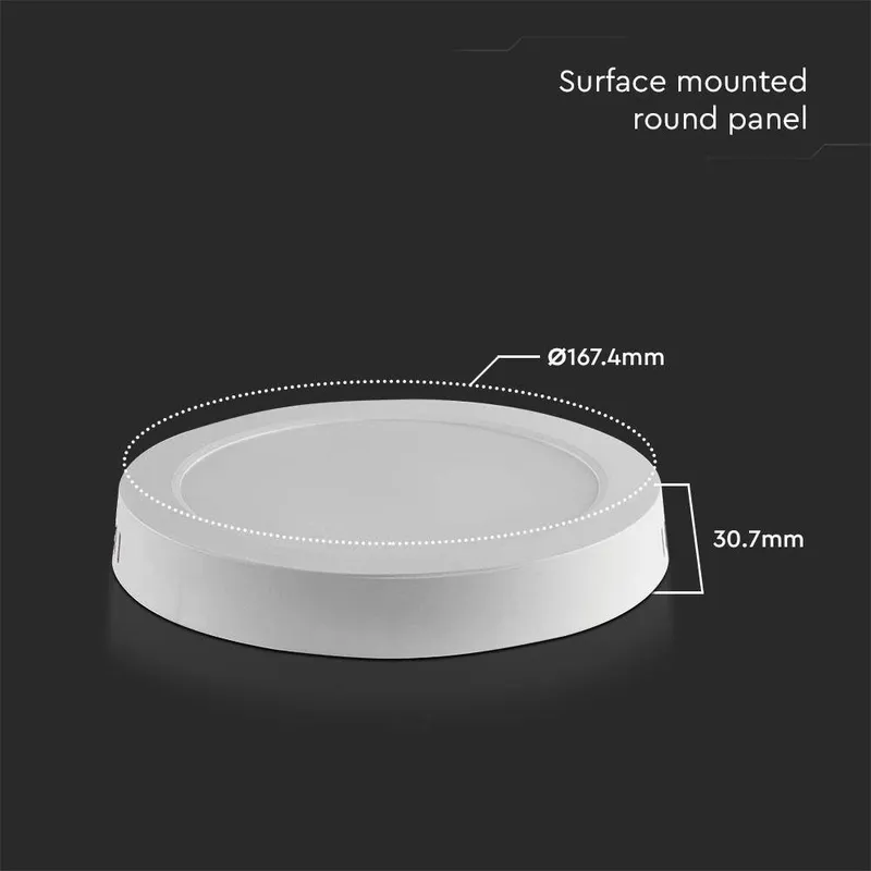 Panel LED V-TAC Natynkowy Premium Downlight 12W Okrągły FI170 VT-60012 6500K 1200LM