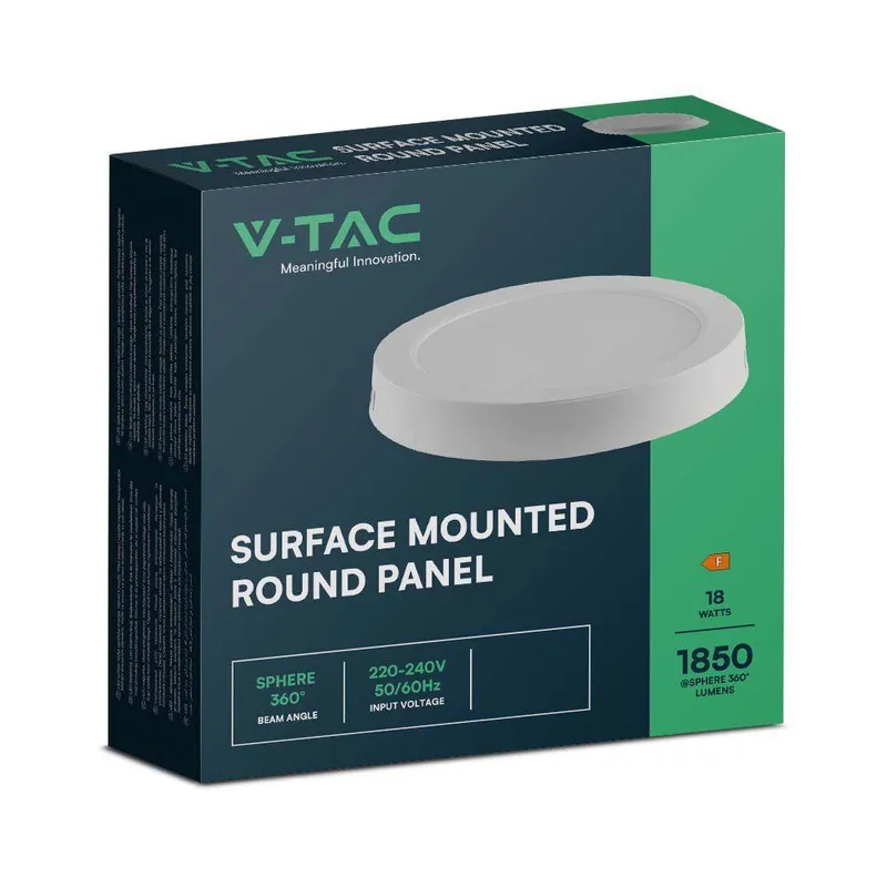 Panel LED V-TAC Natynkowy Premium Downlight 18W Okrągły FI215 VT-60018 4000K 1980LM