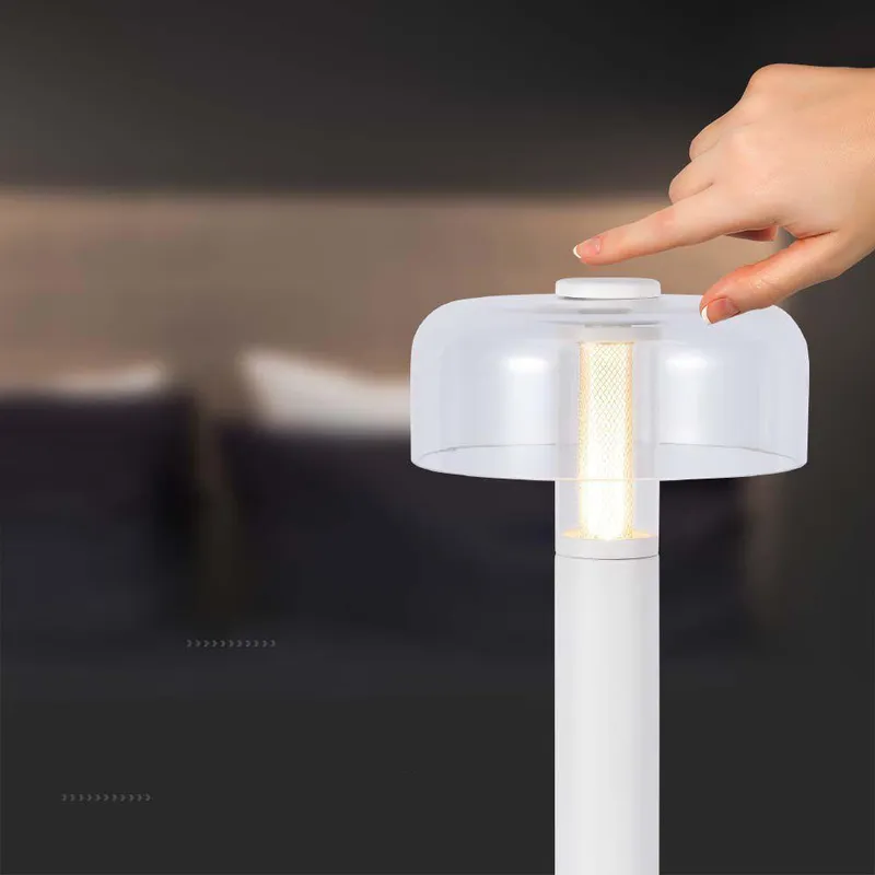 Lampka Stołowa Nocna V-TAC 1W LED 30cm Ładowanie USB Ściemnianie VT-1049 3000K 100LM - Biała