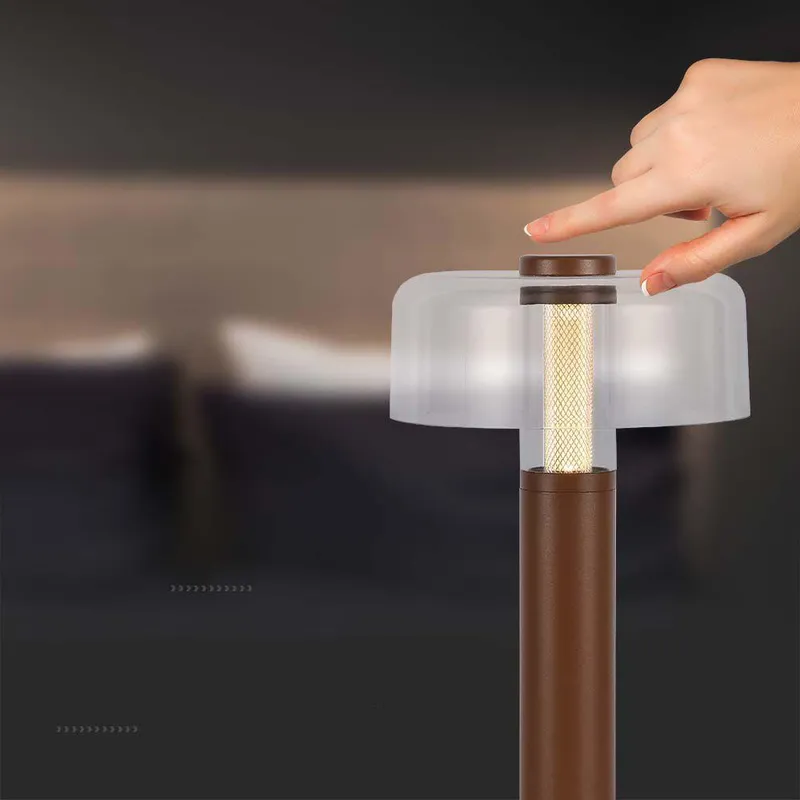 Lampka Stołowa Nocna V-TAC 1W LED 30cm Ładowanie USB Ściemnianie VT-1049 3000K 100LM - Brązowa