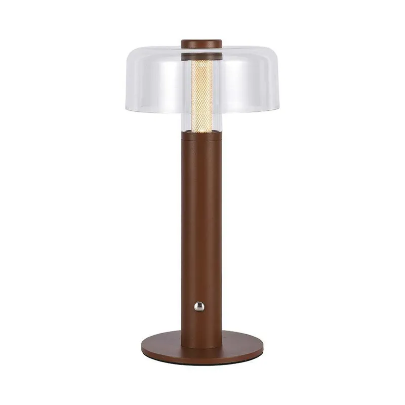 Lampka Stołowa Nocna V-TAC 1W LED 30cm Ładowanie USB Ściemnianie VT-1049 3000K 100LM - Brązowa