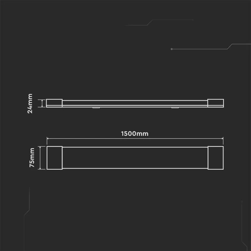 Oprawa V-TAC 50W LED Belka Liniowa Natynkowa 150cm VT-8340 6500K 6000LM 3 Lata Gwarancji