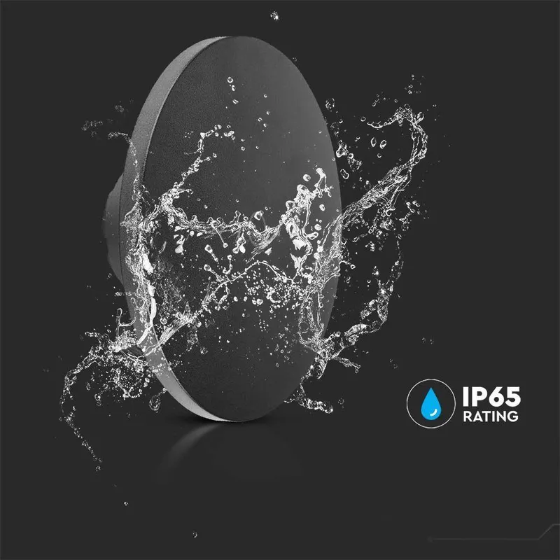 Oprawa Ścienna Kinkiet 12W V-TAC Okrągły CCT Ściemnialny VT-83012 3000K-6400K 1200LM - Czarny