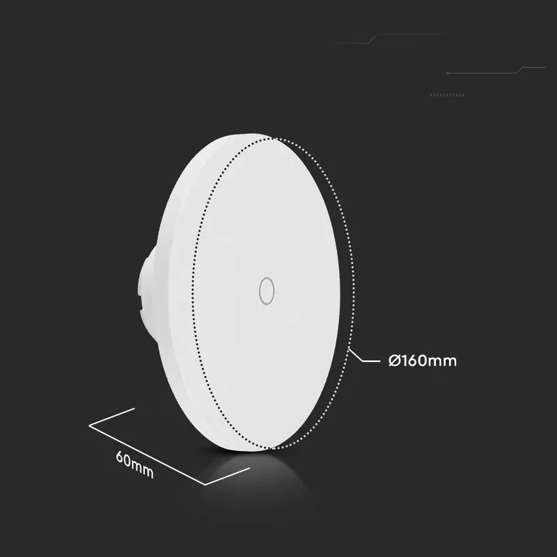 Oprawa Ścienna Kinkiet 12W V-TAC Okrągły CCT Ściemnialny VT-83012 3000K-6400K 1200LM - Biały