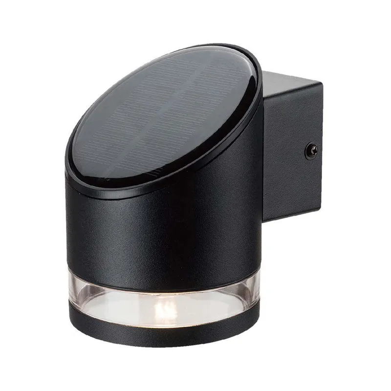Kinkiet Ogrodowy Ścienny Solarny V-TAC 1W LED IP54 VT-1138 3000K 70LM 3 Lata Gwarancji - Czarny