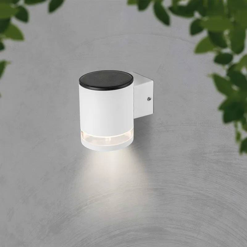 Kinkiet Ogrodowy Ścienny Solarny V-TAC 1W LED IP54 VT-1139 3000K 70LM 3 Lata Gwarancji - Biały
