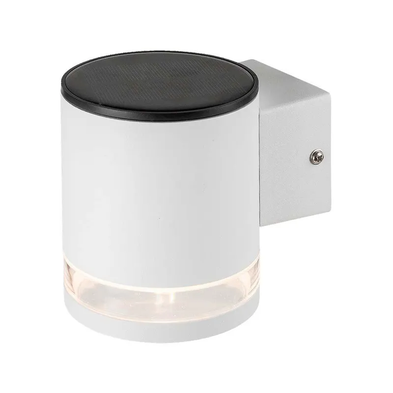 Kinkiet Ogrodowy Ścienny Solarny V-TAC 1W LED IP54 VT-1139 3000K 70LM 3 Lata Gwarancji - Biały