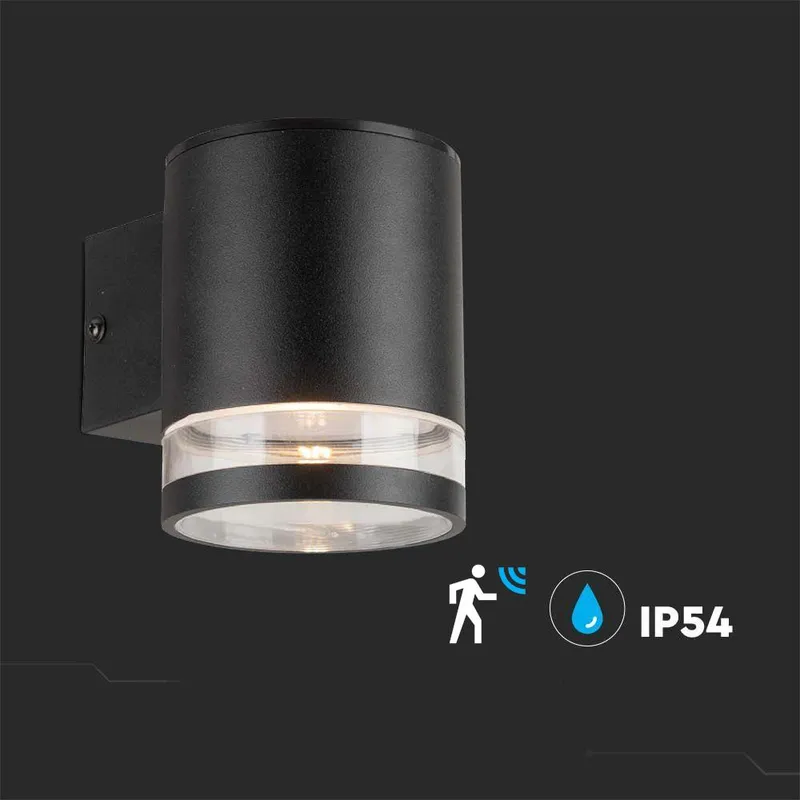 Kinkiet Ogrodowy Ścienny Solarny V-TAC 1W LED IP54 Czujnik Ruchu VT-1145 3000K 70LM 3 Lata Gwarancji - Czarny