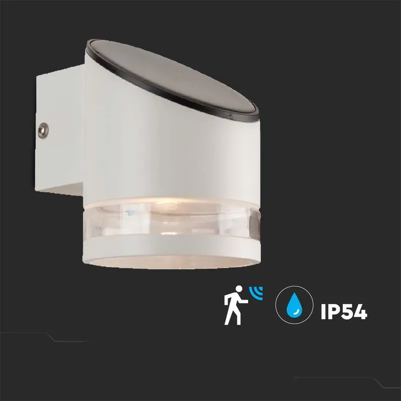 Kinkiet Ogrodowy Ścienny Solarny V-TAC 1W LED IP54 Czujnik Ruchu VT-1140 3000K 70LM 3 Lata Gwarancji - Biały