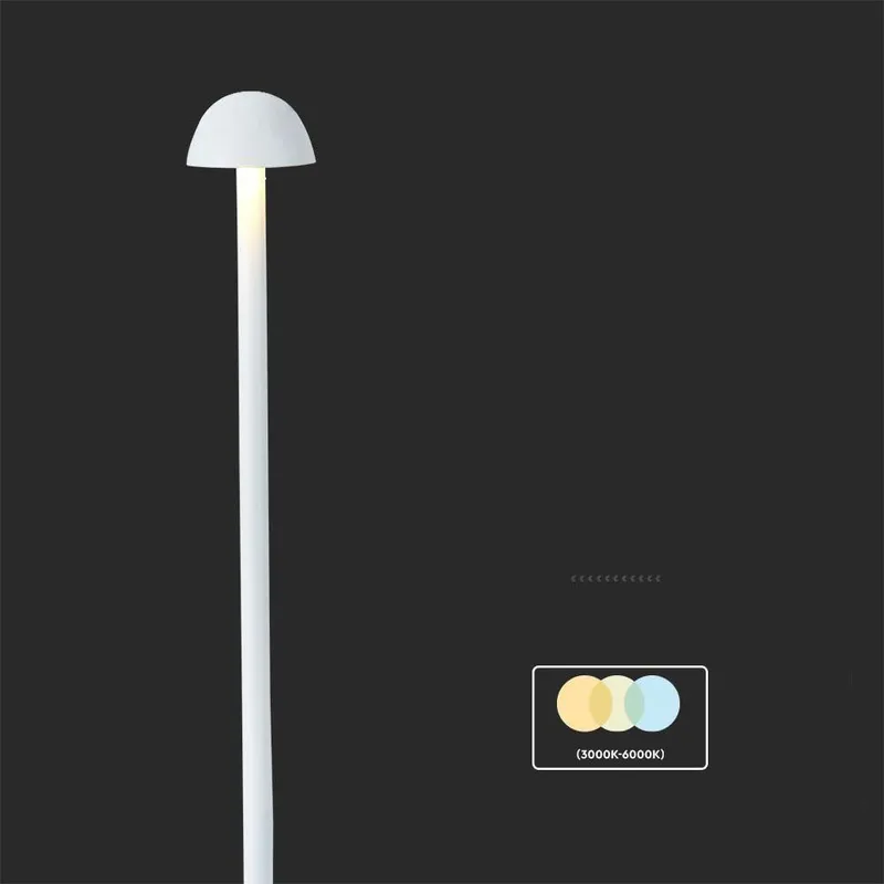 Lampka Stołowa Nocna V-TAC 3W LED 29cm Ładowanie USB Ściemnianie VT-1073 3000K-6000K 130LM - Biała