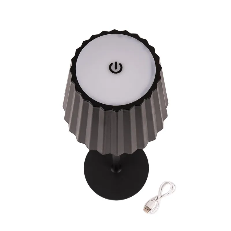 Lampka Stołowa Nocna V-TAC 4W LED 37cm Ładowanie USB Ściemnianie VT-1028 3000K-6000K 150LM - Czarna