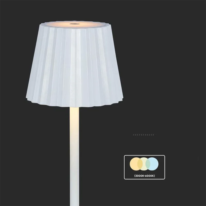 Lampka Stołowa Nocna V-TAC 4W LED 37cm Ładowanie USB Ściemnianie VT-1028 3000K-6000K 150LM - Biała